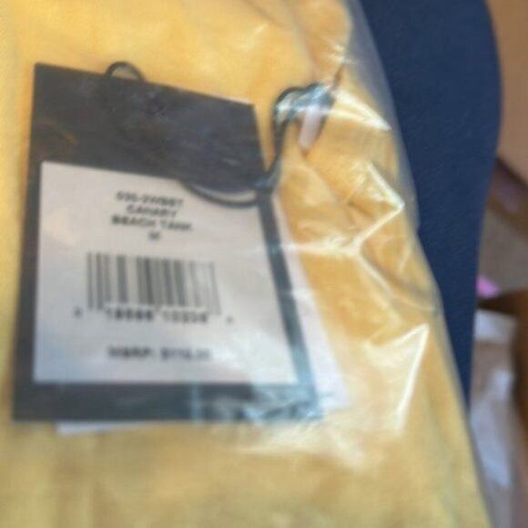 Redone Relaxed Cotton Beach Tank Yellow M - Picture 6 of 7